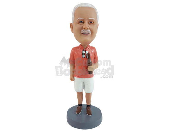 Custom Bobblehead Man Holding A Bear In His Hand - Leisure & Casual Casual Males Personalized Bobblehead & Cake Topper Custom Bobblehead Man Holding A Bear In His Hand - Leisure & Casual Casual Males Personalized Bobblehead & Cake Topper
